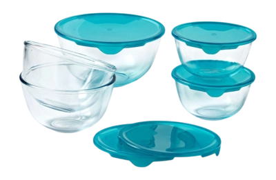 Mengkom Pyrex Prep & Store Klein Transparant (5-Delig)