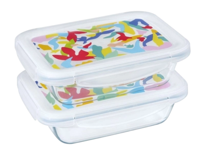 Lunchbox Pyrex Cook & Go Abstract Transparant 800 ml (Set van 2)
