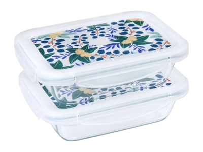 Lunchbox Pyrex Cook & Go Butterfly Transparant 800 ml (Set van 2)