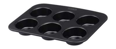 Muffinvorm Pyrex Glide Zwart (6 Muffins)