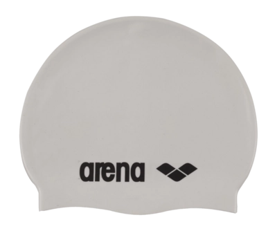Badekappe Arena Classic Silicone Swim Cap Unisex White/Black