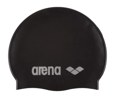 Bonnet de Bain Arena Unisex Classic Silicone Swim Cap Black/Silver