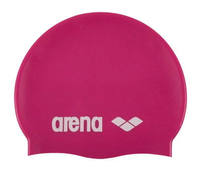 Badekappe Arena Classic Silicone Swim Cap Unisex Fuchsia/White