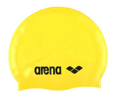 Badmuts Arena Unisex Classic Silicone Swim Cap Yellow/Black