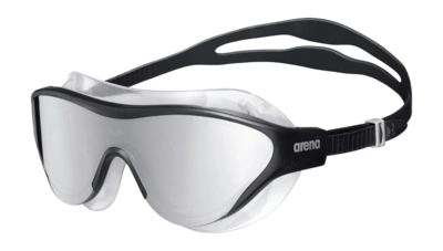 Schwimmbrille Arena The One Mask Mirror Unisex Silver Black Silver