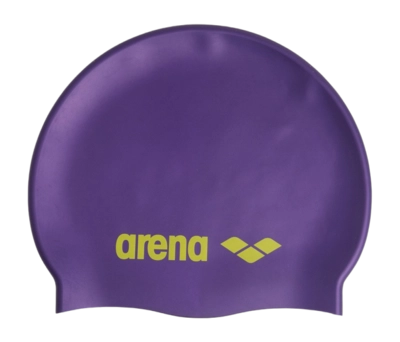 Badmuts Arena Unisex Classic Silicone Swim Cap Violet Soft Green