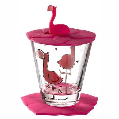 Kinder-Trinkset Leonardo Flamingo (3-teilig)