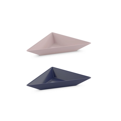 Kom Koziol Tangram3 Deep Velvet Blue Powder Pink (Set van 2)