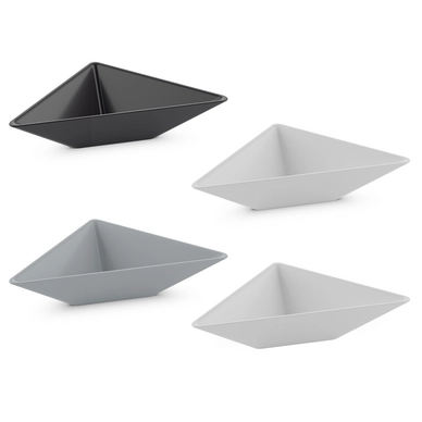 Kom Koziol Tangram-1 Cotton White-Cool Grey/Cosmos Black (Set van 4)