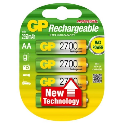 Batterij GP Batteries NiMH / AA 2700mAh 1,2V oplaadbaar