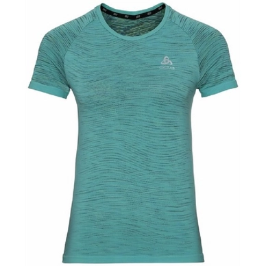 T-shirt de Sport Odlo Women SS Crew Neck Blackcomb Ceramico Jaded Space Dye