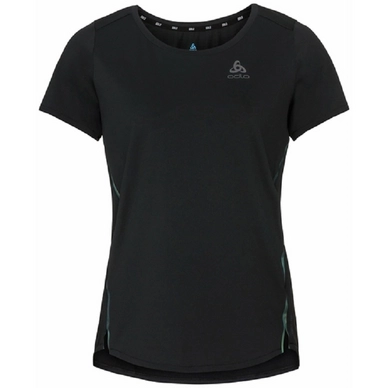 T-shirt de Sport Odlo Women SS Crew Neck Zeroweight Chill-T Black Blackpack