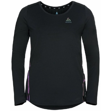 T-Shirt de Sport Odlo Women LS Crew Neck Zeroweight Chill-T Black Blackpack