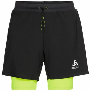 Short de Sport Odlo Men 2 in 1 Shorts Axalp Trail 6 Inch Black Lounge Lizard