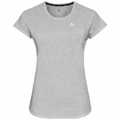 T-Shirt de Sport Odlo Women SS Crew Neck Run Easy Linencool Gris