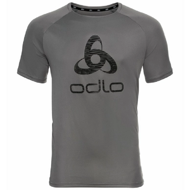 T-shirt de Sport Odlo Men SS Crew Neck Essential Print Steel Grey Graphic SS21