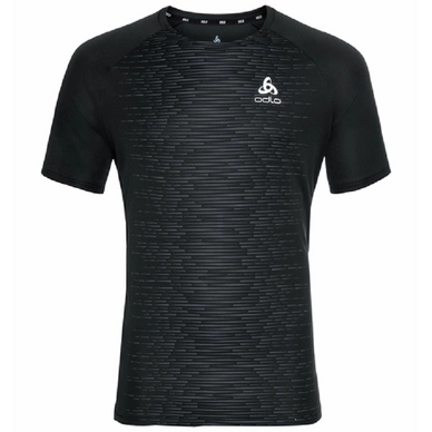 T-shirt de Sport Odlo Men SS Crew Neck Essential Print Zwart Graphic SS21