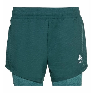 Sporthose Odlo 2 in 1 Shorts Run Easy 5 Inch Balsam Jaded Damen