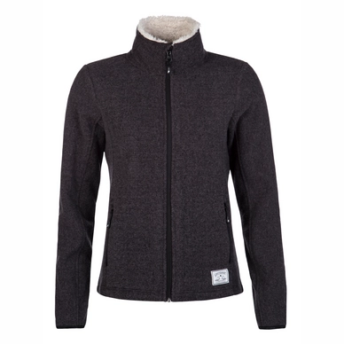 Ski Sweatshirt Protest Women Sharpa Full Zip Top True Black