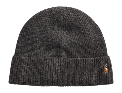 Beanie Ralph Lauren Homme Signature Pony Wool Blend Barclay Heather