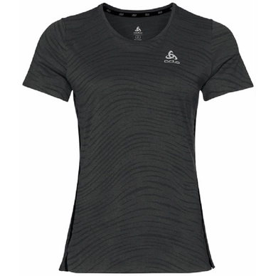 T-shirt de Sport Odlo Women SS Crew Neck Zeroweight Enginee Black Melange