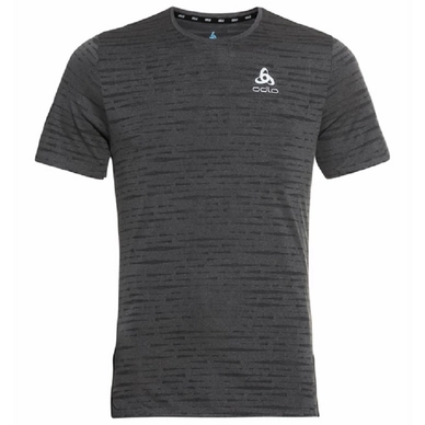 Sport Shirt Odlo SS Crew Neck Zeroweight Enginee Black Melange Herren