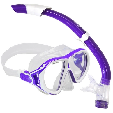 Snorkelset Aqua Lung Sport Ivy + Seabreeze White Purple