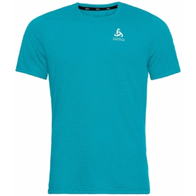 Sportshirt Odlo Men SS Crew Neck Run Easy Linencool Horizon Blue Melange