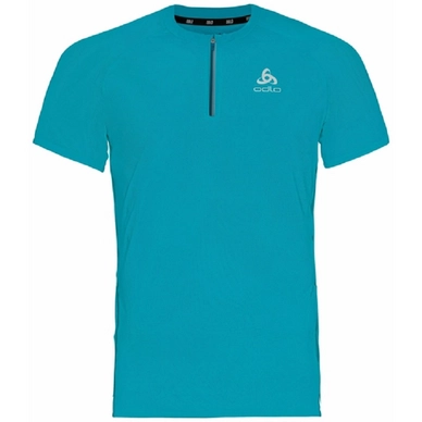 Sportshirt Odlo SS 12 Zip Axalp Trail Horizon Blue Herren