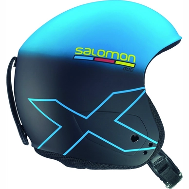 Skihelm Salomon X Race Slab Blue Black Mat