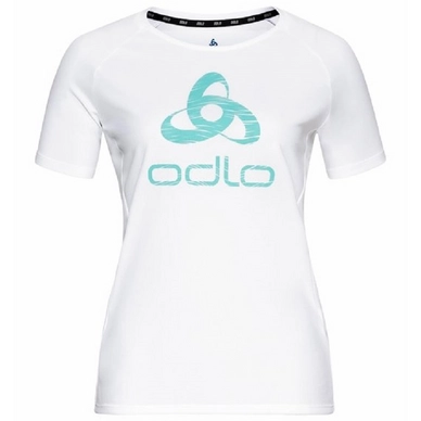 T-shirt de Sport Odlo Femmes SS Crew Neck Essential Print White