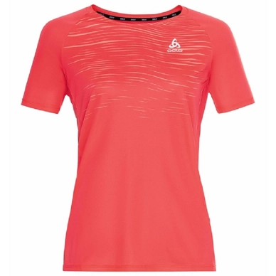 T-shirt de Sport Odlo Women SS Crew Neck Essential Print Roze Graphic Ss21