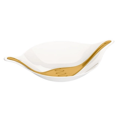 Salatschale Koziol Leaf L+ Weiß Gold