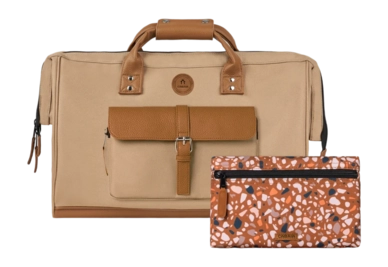 Sac de Voyage Cabaïa Duffle Essentials Kuala Lumpur Cream X Leather Camel