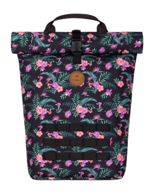 Sac à Dos Cabaïa Starter Valladolid Black With Purple Flowers Medium