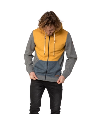 Vest Protest Men Ziggy Full Zip Hoody Dark Yellow