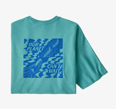 T-Shirt Patagonia Men's Our Planet Can't Wait Responsibili Tee in Iggy Blue