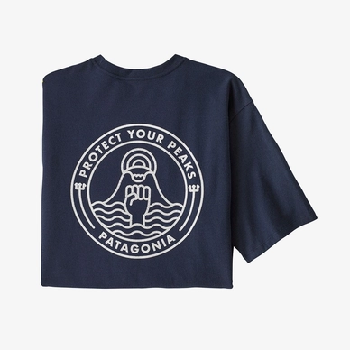 T-Shirt Patagonia Men's Peak Protector Badge Responsibili Tee New Navy