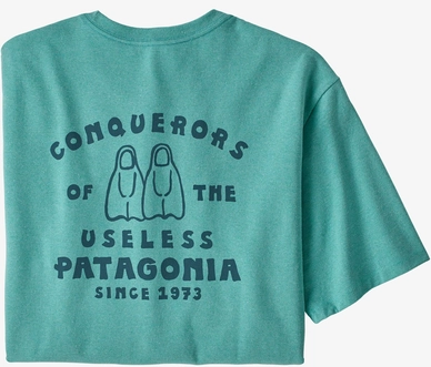 T-shirt Patagonia Homme C.O.T.U. Fins Pocket Responsibili Tee Iggy Blue