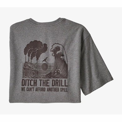 T-Shirt Patagonia Men's Ditch The Drill Responsibili Tee Gravel Heather