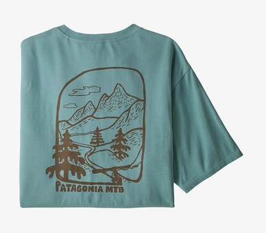 T-shirt Patagonia Homme Roam the Dirt Organic Upwell Blue