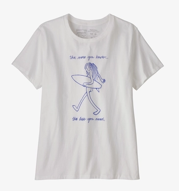 T-Shirt Patagonia Women's Skinny Dip Trip Organic Crew White