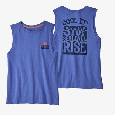 T Shirt Patagonia Women's Stop the Rise Organic Muscle Tee Float Blue