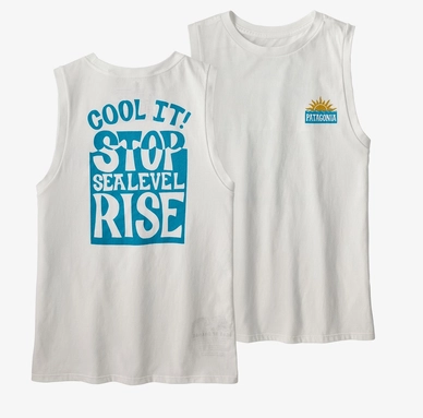 T-Shirt Patagonia Women's Stop the Rise Organic Muscle Tee White