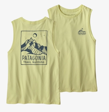 T-Shirt Patagonia Women's Ridgeline Runner Organic Muscle Tee in Isla Yellow