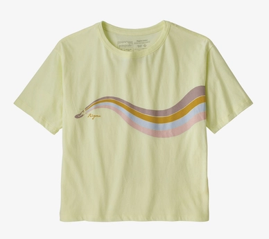 T-Shirt Patagonia Women's Psychedelic Slider Organic Easy Cut Tee in Isla Yellow