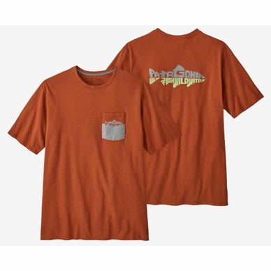 T-Shirt Patagonia Homme Wild Waterline Pocket Responsibili Tee Fertile Brun