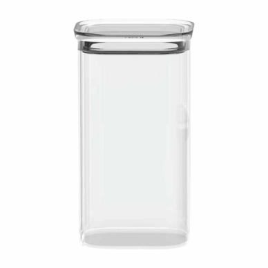 Vershoudbakje Pebbly Vierkant met Glazen Deksel 1400 ml Transparant