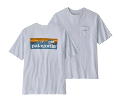 T-Shirt Patagonia Homme Boardshort Logo Pocket Responsibili Tee White