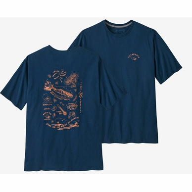 T-Shirt Patagonia Hommes Action Angler Responsibili-Tee Tidepool Blue